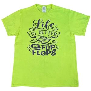 Delta Pro Weight size medium neon yellow/green shirt with funny quote NWOT